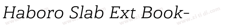 Haboro Slab Ext Book字体转换
